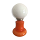 Vintage opaline lamp in orange and white opaline