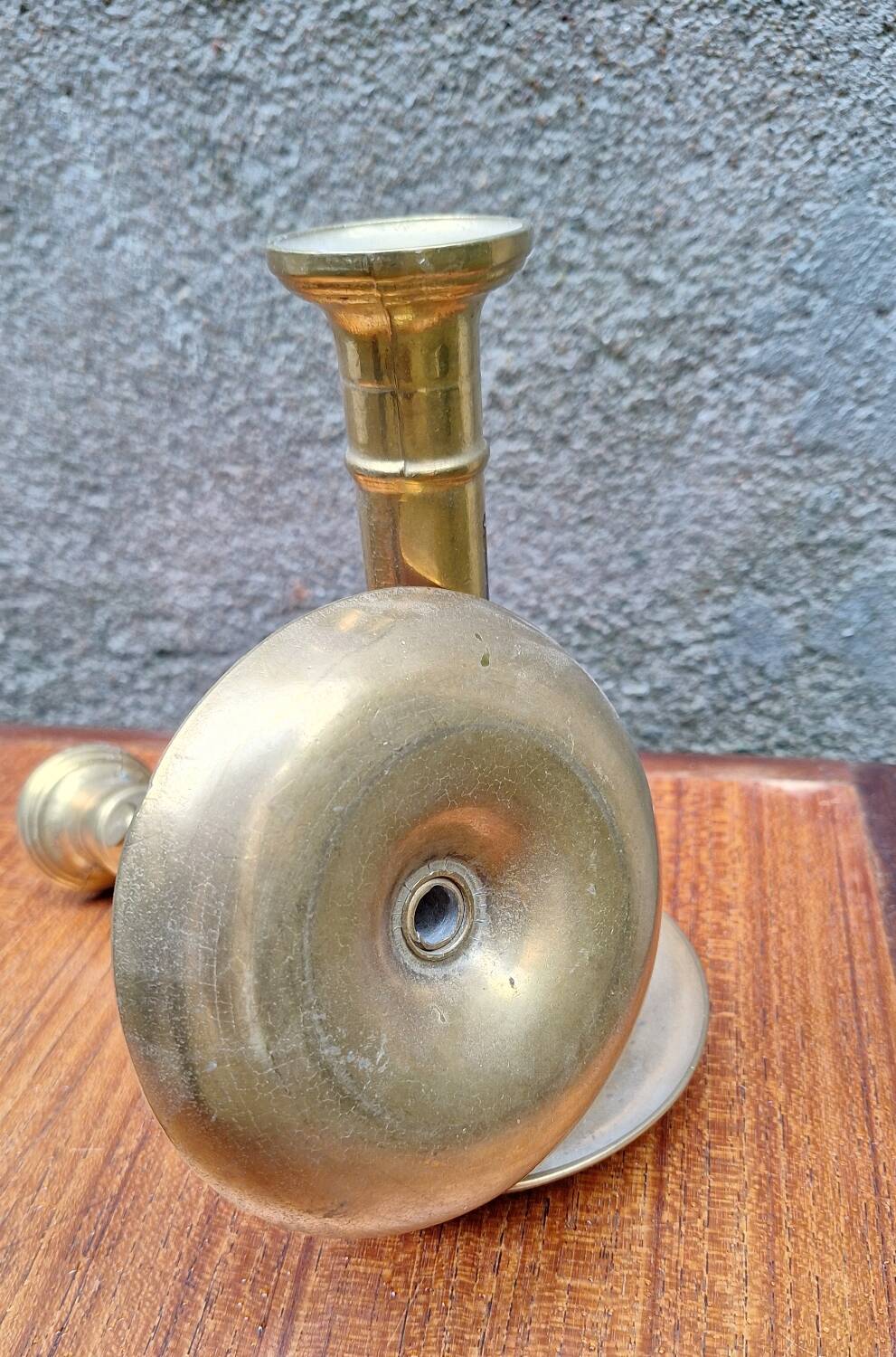 Pair of brass candlesticks