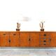 Vintage Italian burl wood credenza, 1970s