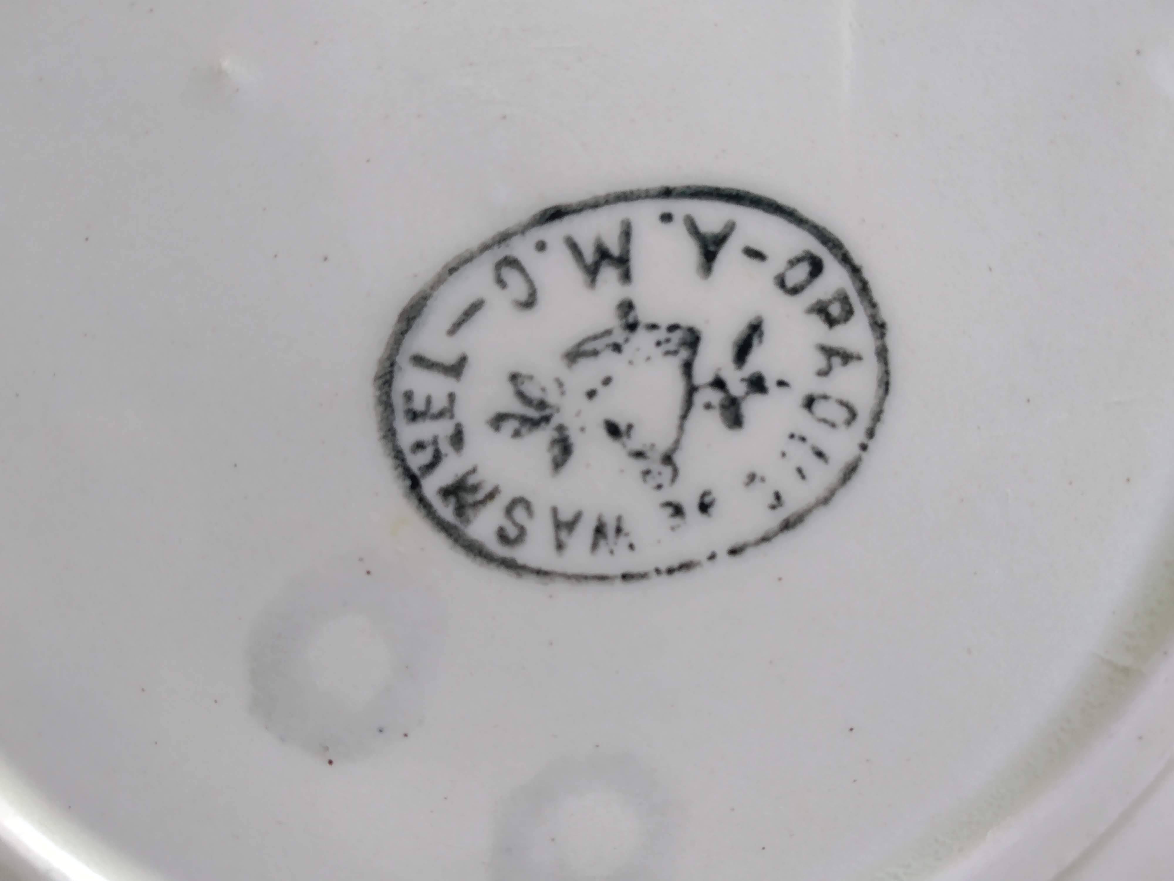 Lot de 6 assiettes à dessert faience Wasmuel -M.G