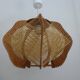 Suspension scandinave vintage en bois et fils tendus, années 60