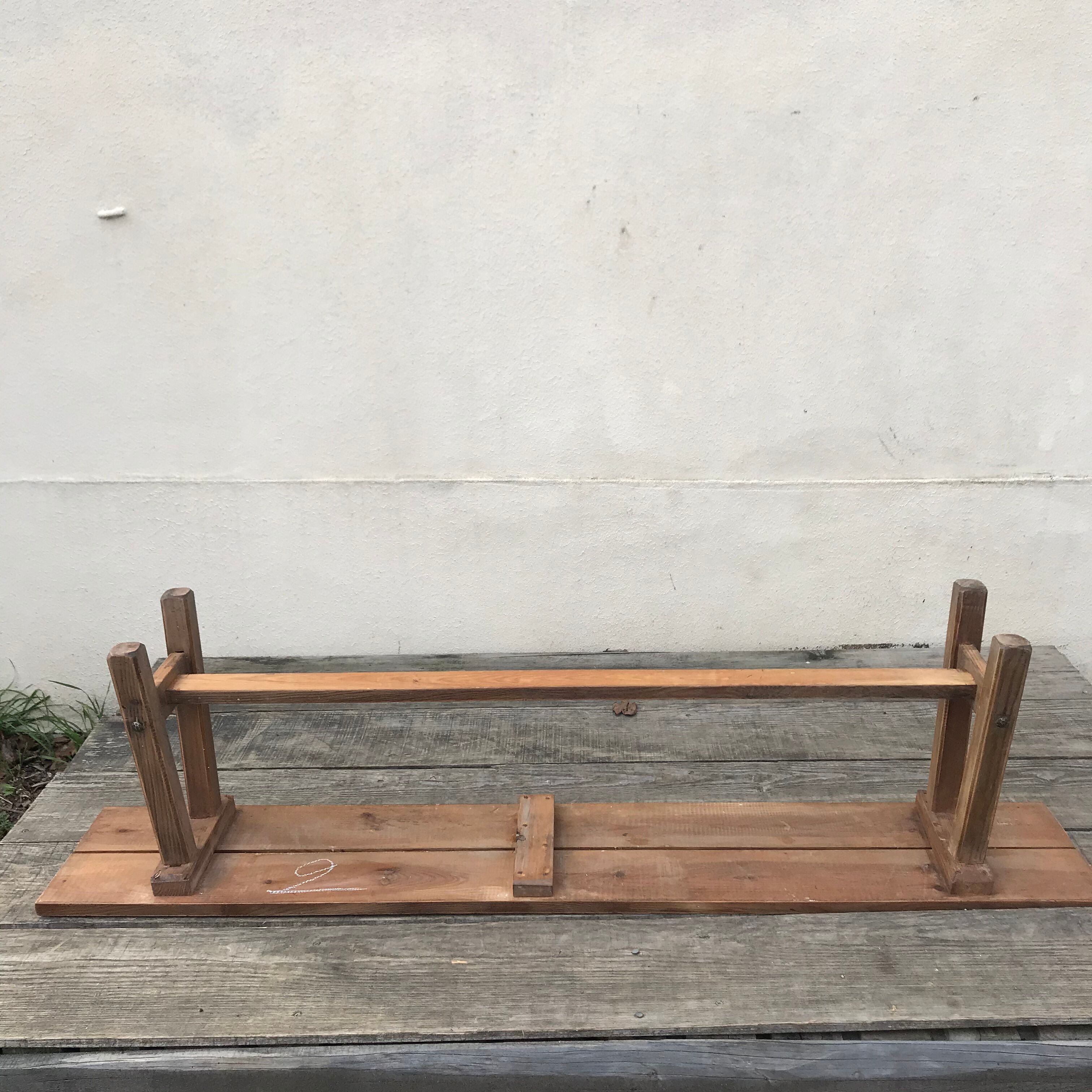 Massive larch farm bench