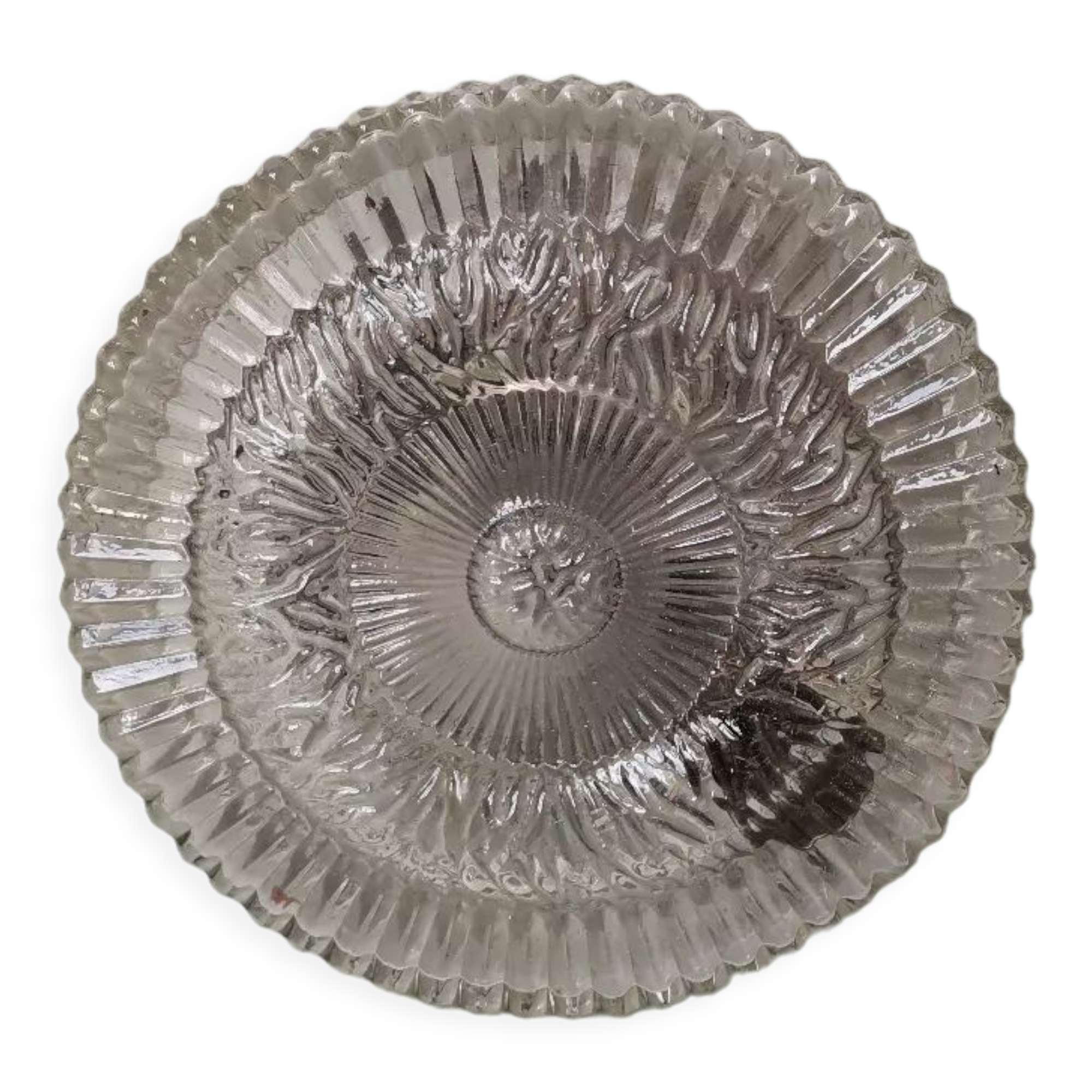 Vintage globe molded glass wall lamp