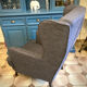 Fauteuil à grand dossier en tissu