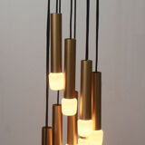 Lampe cascade des années 1970 en laiton