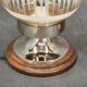Pair of Italian Etched Glass, Chrome and Wood Table Lamps, 1950s