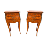 Pair of rosewood bedside tables