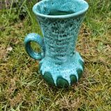 Green and blue lava ceramic pot pitcher