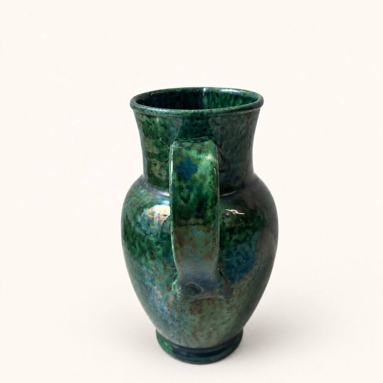 Pichet en céramique Vallauris vert