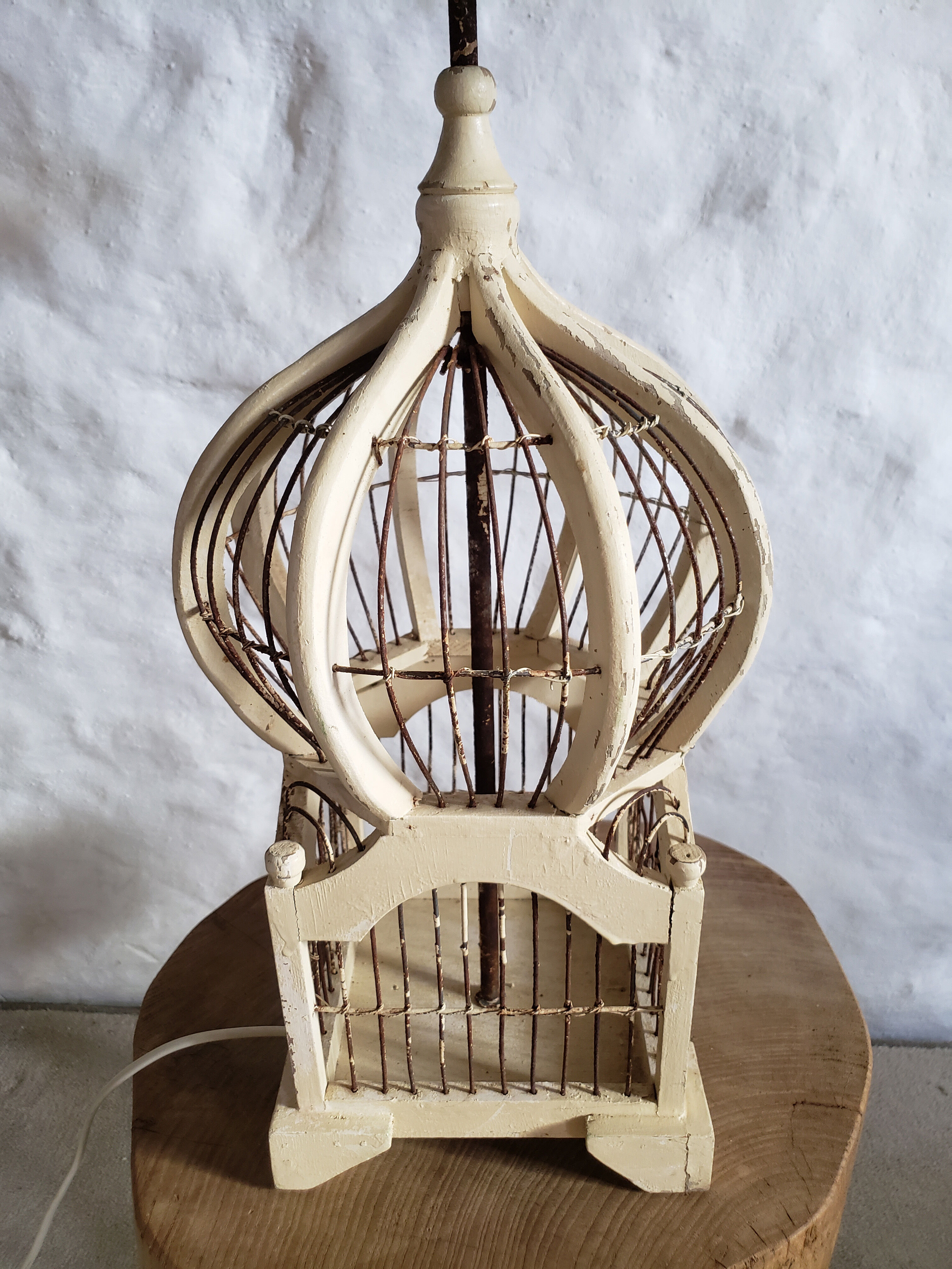 Vintage cage lamp