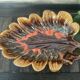 Vintage serving dish in glazed terracotta signed Vallauris