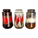 Set of three Vintage Pottery Fat Lava Vases Made by Scheurich, Germany, 1970s