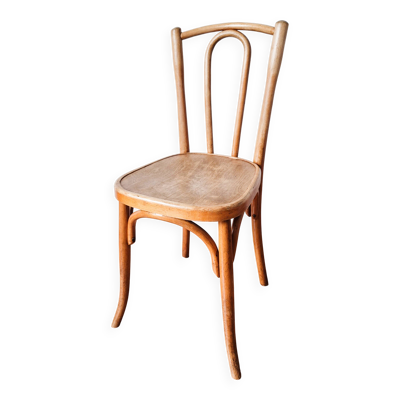 Chaise de bistrot en bois tourné , Fischel