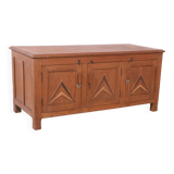Antique low art deco sideboard in Burmese teak