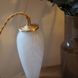 Vintage baldée lamp - White clichy glass