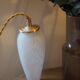 Lampe baldaeuse vintage - verre de clichy blanc