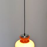 Orange opaline pendant light, 1960s-70s