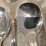 12 silver-plated metal ice scoops by silversmith Ravinet Denfert with nets