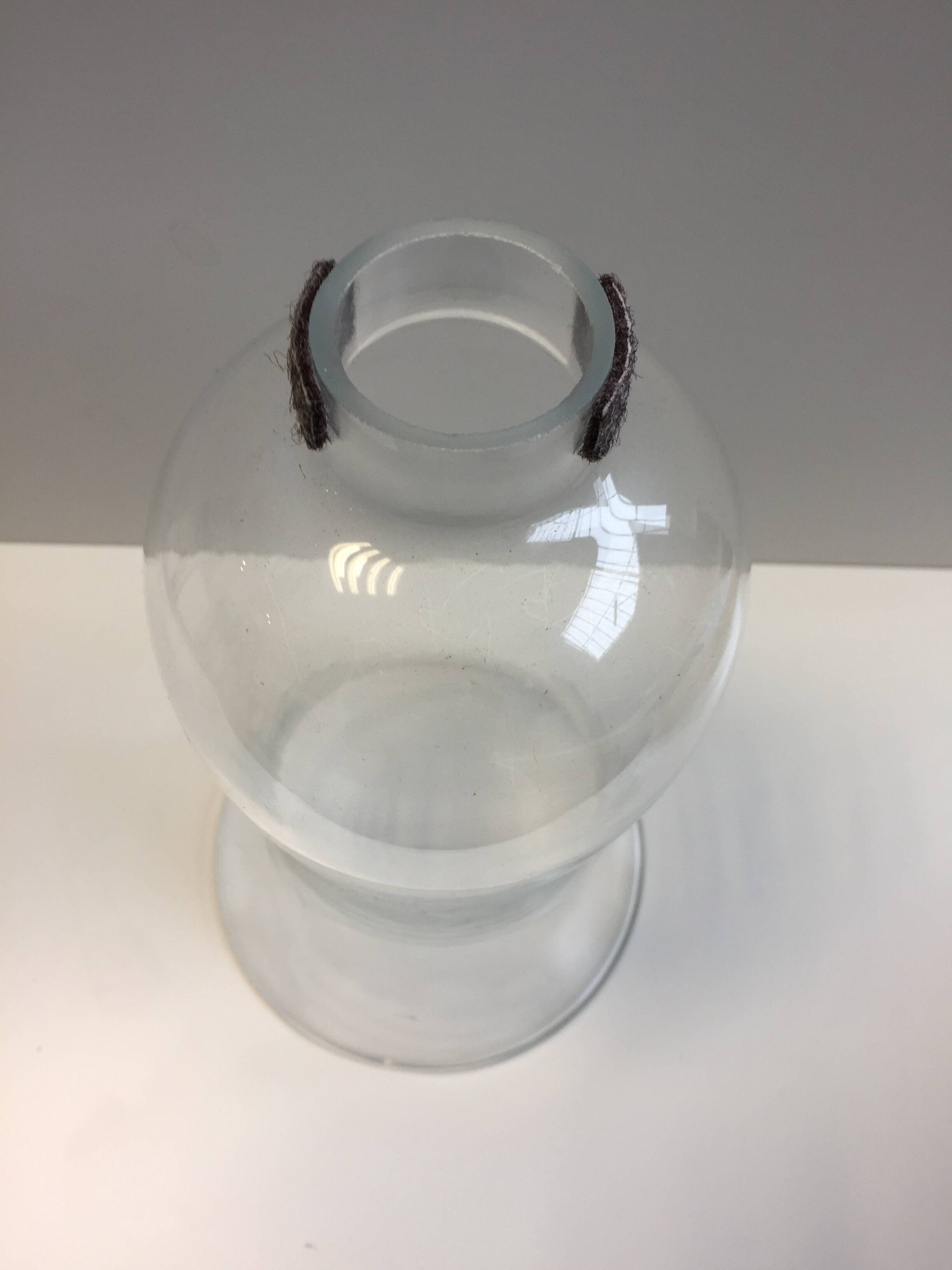 Grand verre de lampe ancienne pétrole huile ou autres globe abat-jour luminaire