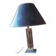 Chrome and bronze metal lamp, circa 1970