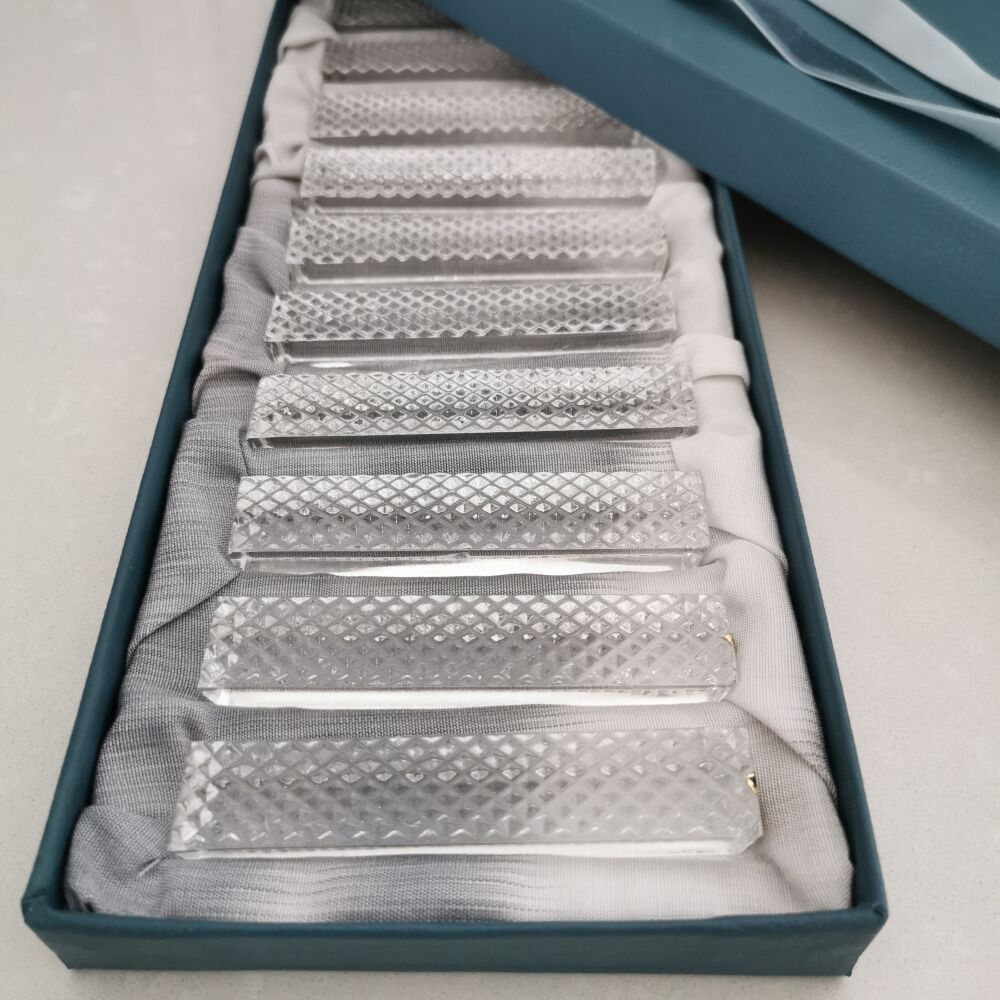 Set of 12 Crystal Knife Holders