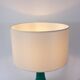 Vintage 1960s Portuguese Turquoise Opaline Glass Table Lamp