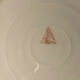 Set of 12 dessert plate in Limoges porcelain PCL with floral decoration