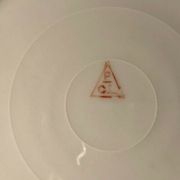 Set of 12 dessert plate in Limoges porcelain PCL with floral decoration