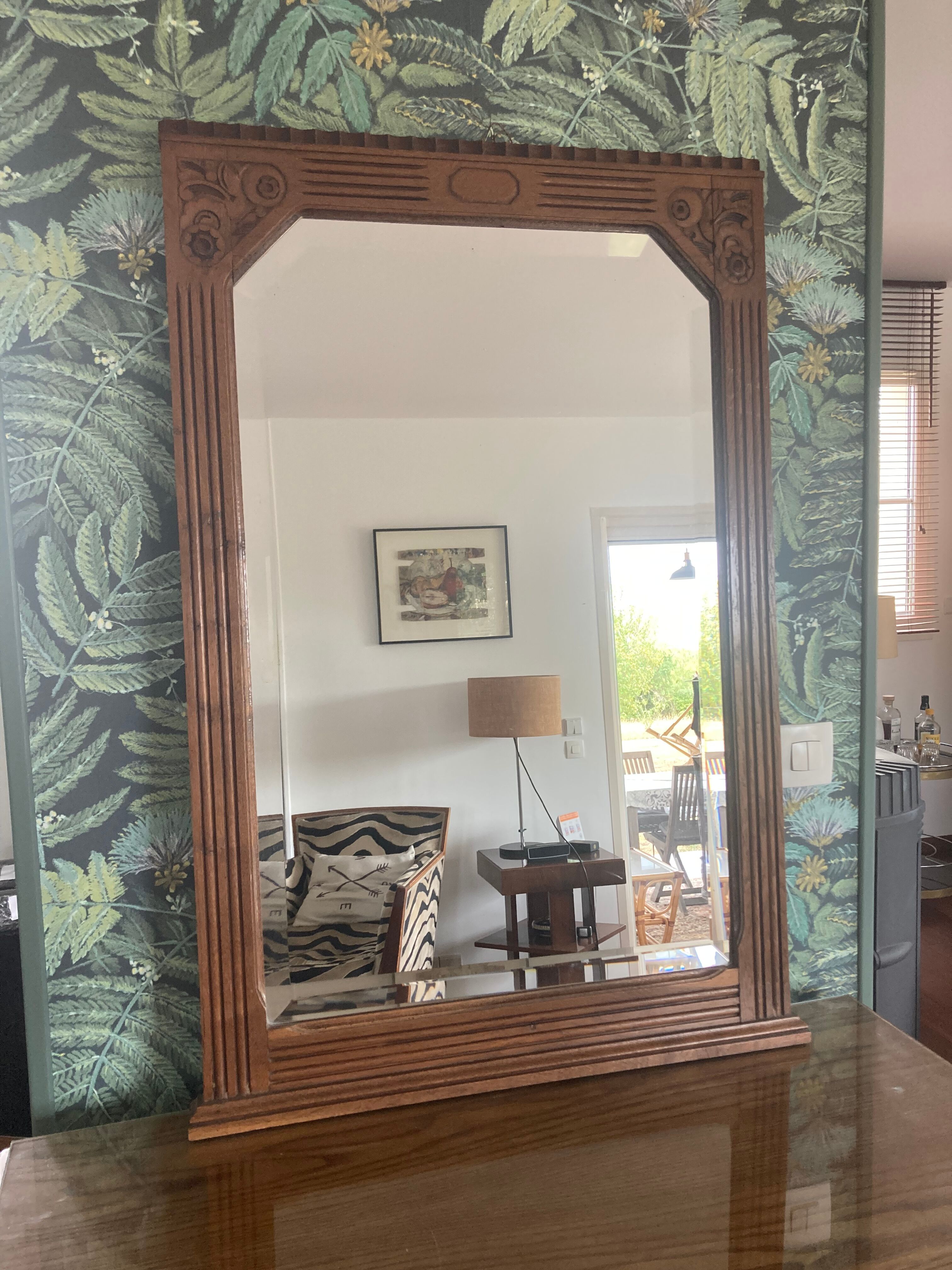 Fireplace mirror