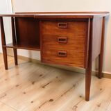 Scandinavian "boomerang" free-form desk in teak - 1960s