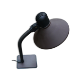 Lampe de bureau articulée en métal marron vintage 70s-80s