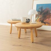 Karljohan side table set by Christian Halleröd for IKEA, 1990s, solid oak