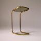 C. 1970 - Pair of side tables in gilded metal and smoked glass -