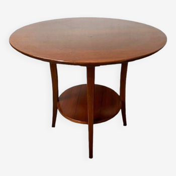 Table d'appoint ronde design vintage en acajou 1960