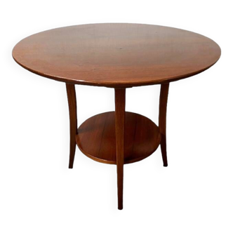Mid-century Design Round Side Table Mahogany 1960s