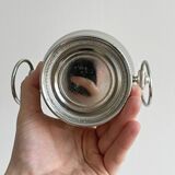 Small silver metal ice bucket