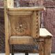 Fauteuil, chayère ou trône en bois, début 19ème siècle.