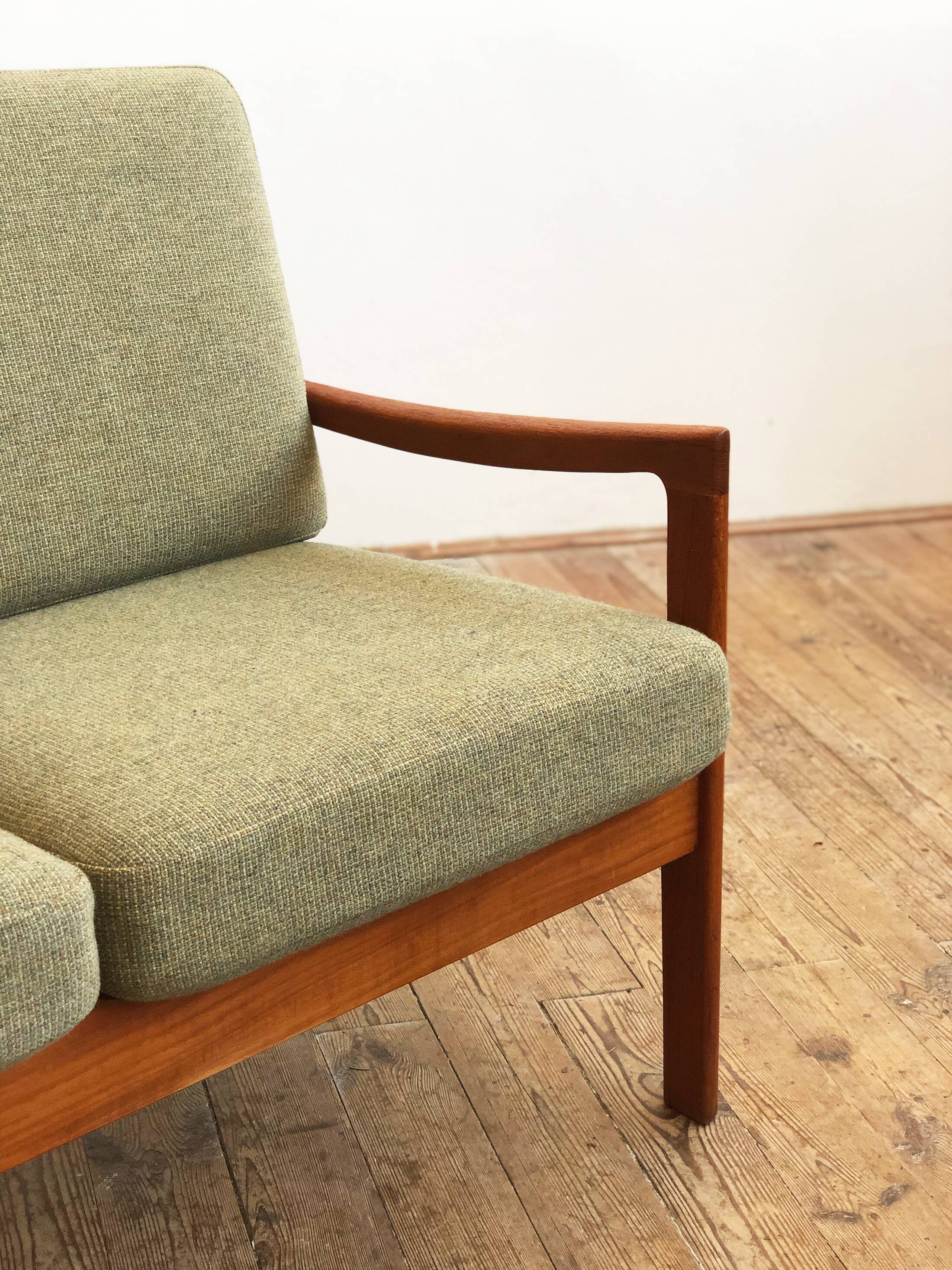 Mid-century modern teak sofa, senator series by Ole Wanscher for Cado