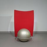 Italian modern bordeaux red ball chair San Siro designed by Fabrizio Ballardini, 1995