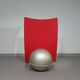 Italian modern bordeaux red ball chair San Siro designed by Fabrizio Ballardini, 1995