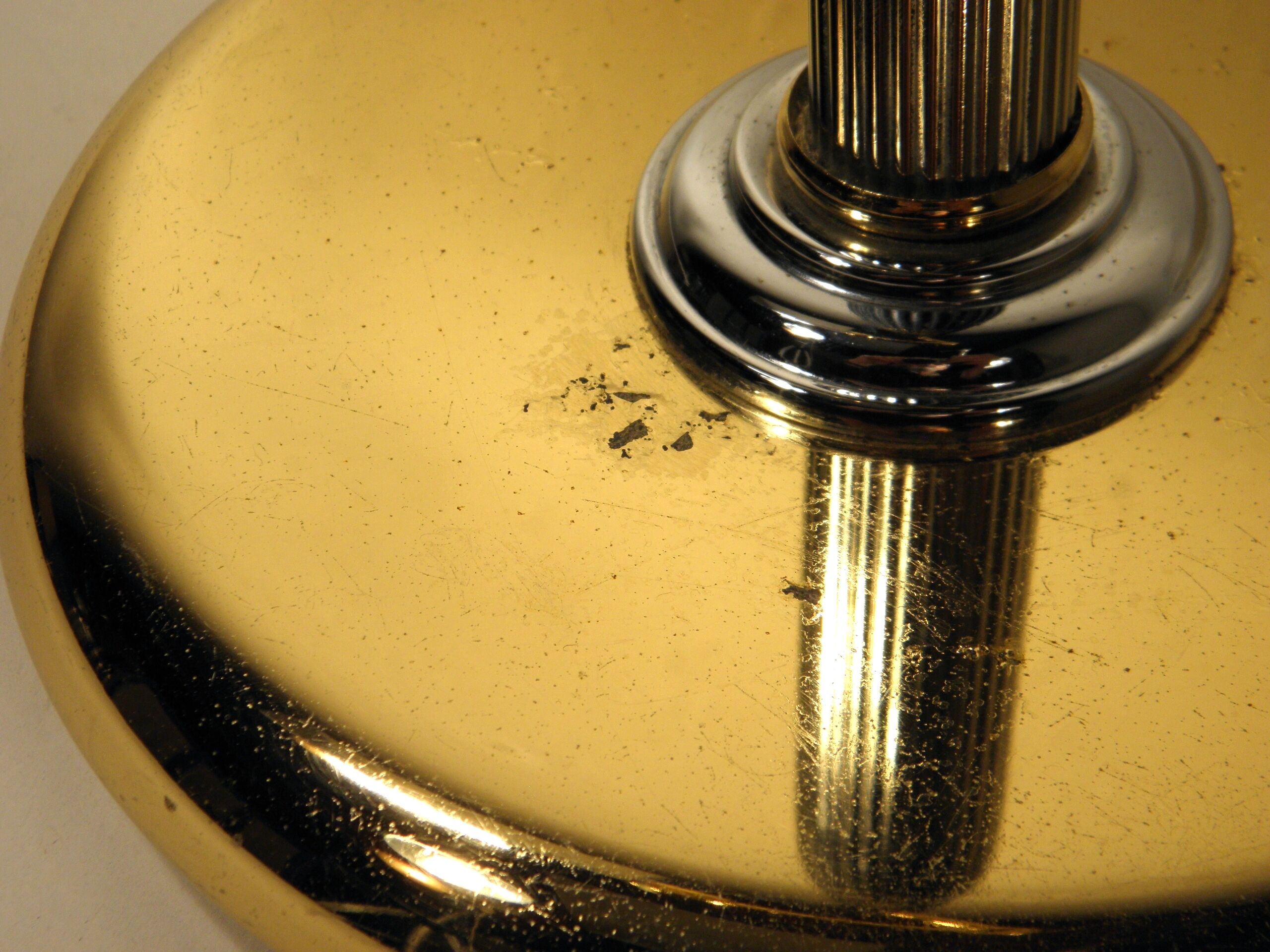 Desk lamp chrome and gold