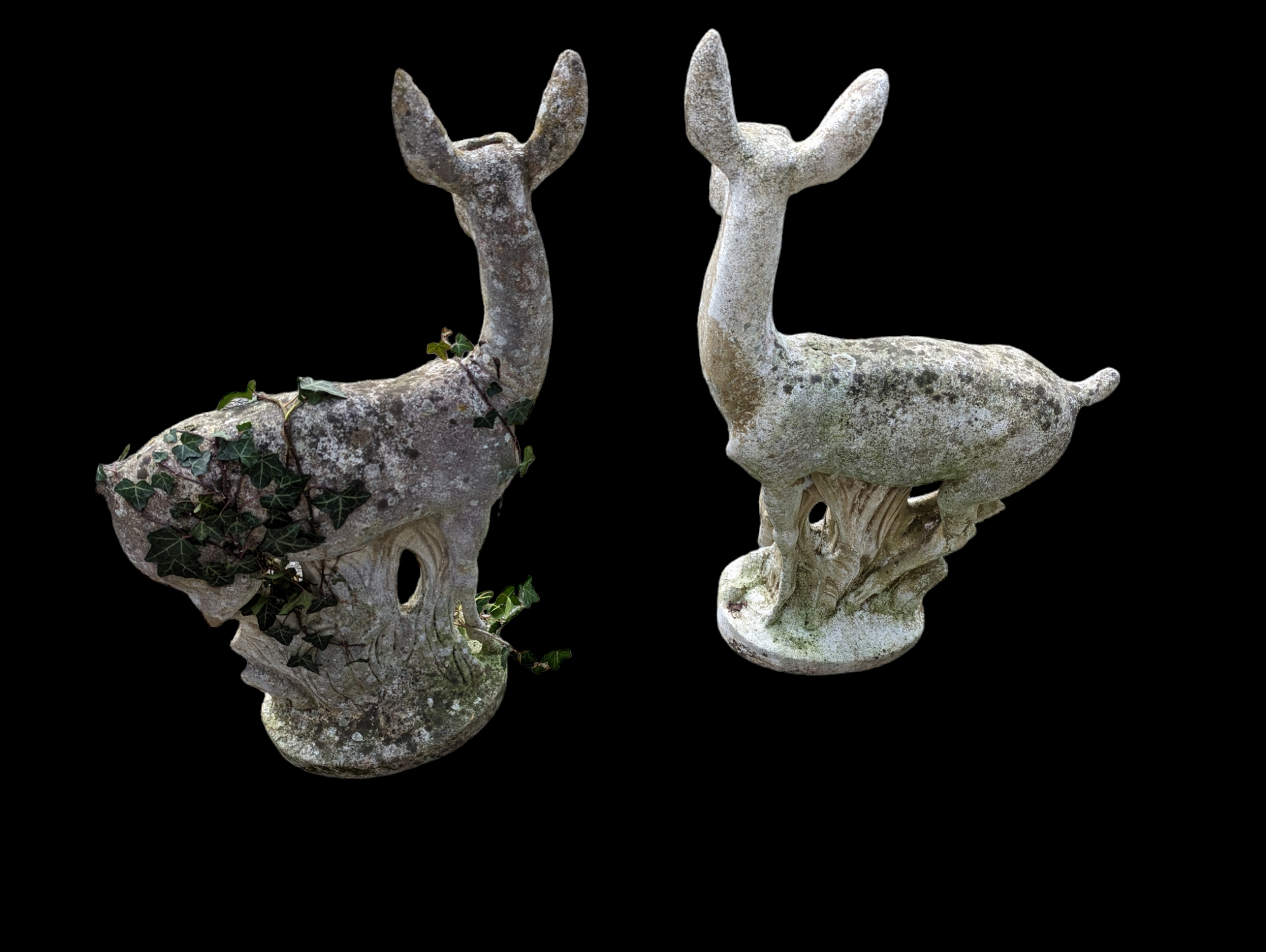 Pair of concrete deers 20th century