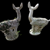Pair of concrete deers 20th century