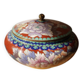 Plat chinois en émaux cloisonnés - seconde moitié du XX° siècle.