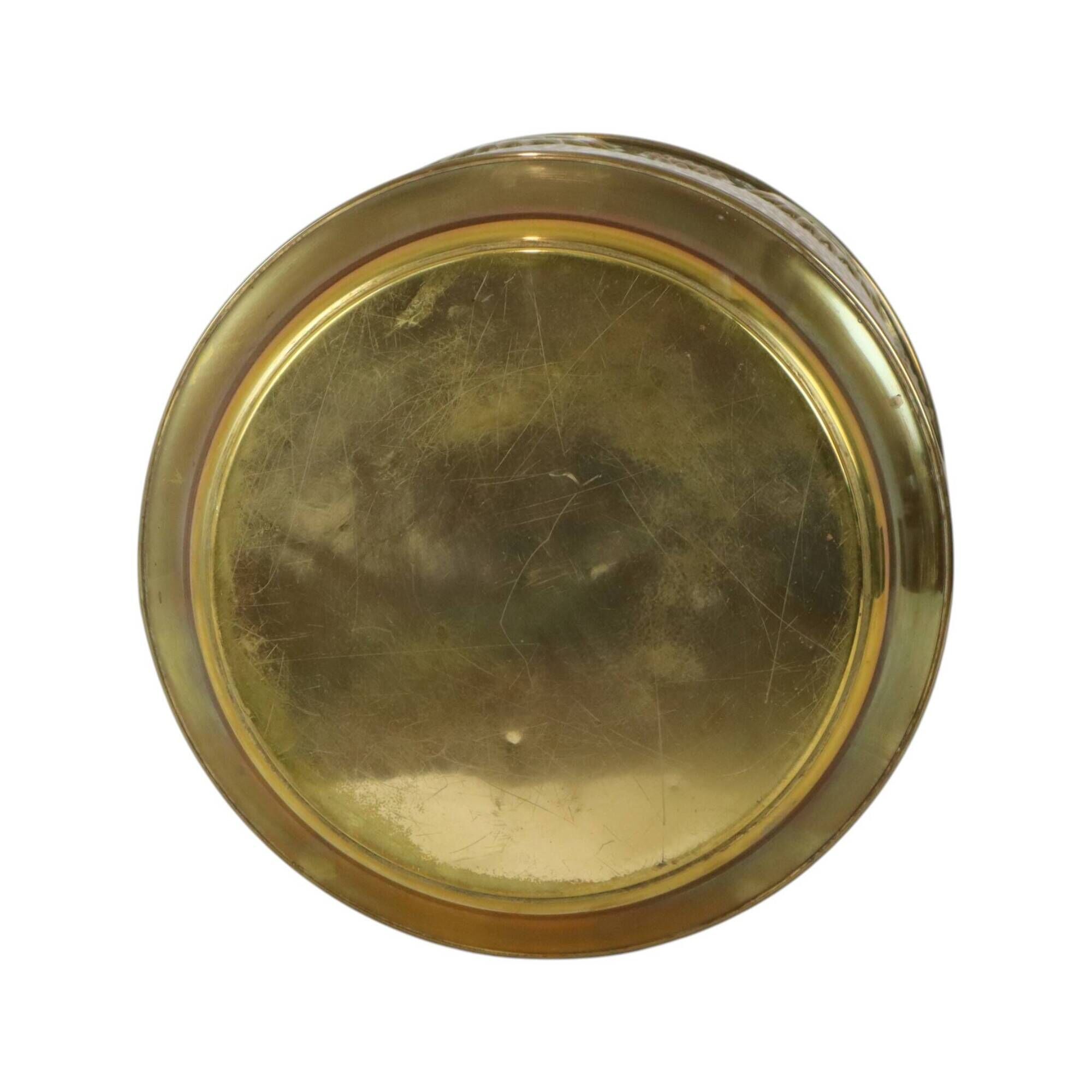 Large Brass Jardinière / Firewood Bin with Repoussé Work