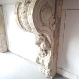 Wall Console Table With 18th Century Sandstone Pillars