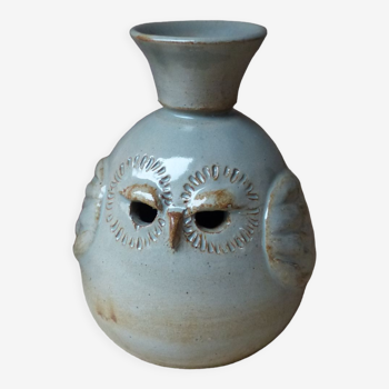 Owl owl zoomorphic terracotta candle holder by vintage potter
