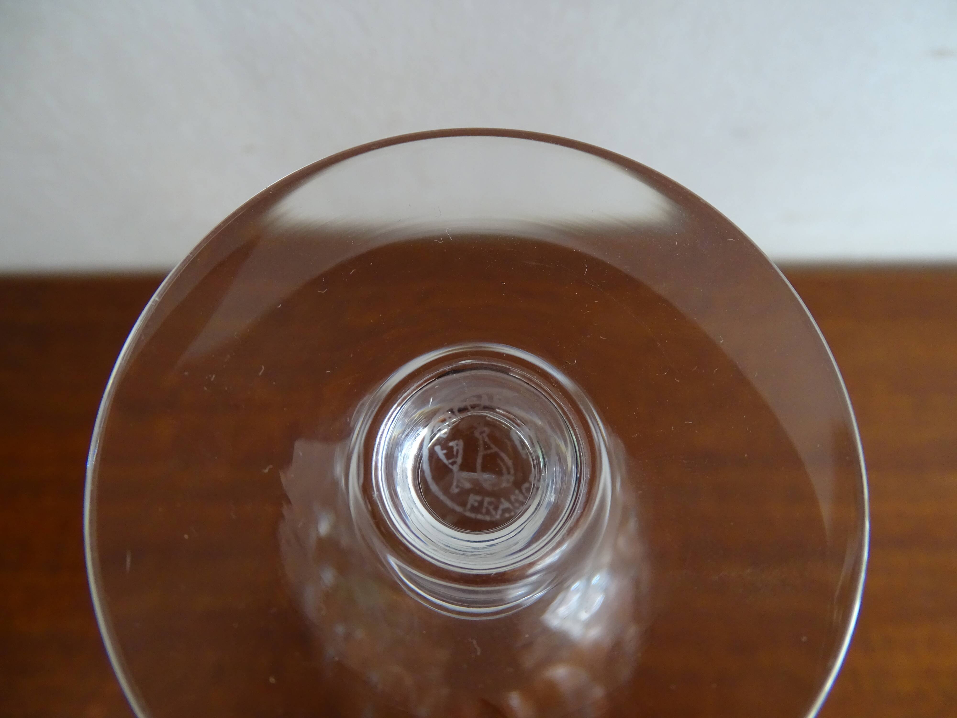 3 glass cut crystal Baccarat signed different