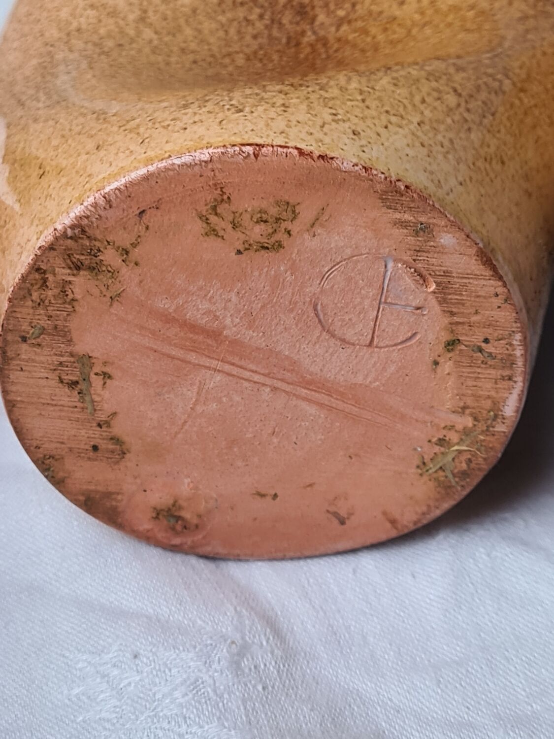 Two bottles glazed terracotta sculpture