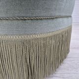 Fauteuil danois des années 1970, état d'origine, tissu d'ameublement velours, pieds en hêtre.